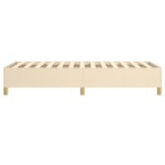 vidaXL Cadru de pat fără saltea cremă 90x200 cm țesătură