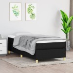 vidaXL Cadru de pat fără saltea, negru, 100x200 cm, textil vidaXL Cadru de pat fără saltea, negru, 100x200 cm, textil