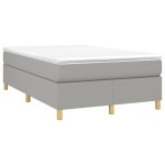 vidaXL Cadru de pat fără saltea, gri deschis, 120x200 cm, textil