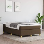 vidaXL Cadru de pat fără saltea, maro închis, 120x200 cm, textil vidaXL Cadru de pat fără saltea, maro închis, 120x200 cm, textil