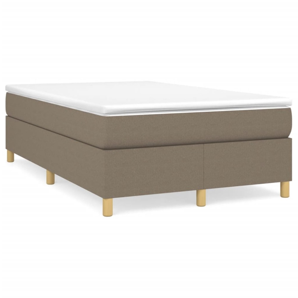 vidaXL Cadru de pat fără saltea, gri taupe, 120x200 cm, textil