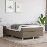 vidaXL Cadru de pat fără saltea, gri taupe, 120x200 cm, textil vidaXL Cadru de pat fără saltea, gri taupe, 120x200 cm, textil