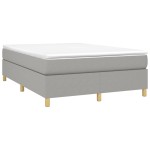 vidaXL Cadru de pat fără saltea, gri deschis, 140x190 cm, textil