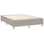 vidaXL Cadru de pat fără saltea, gri deschis, 140x190 cm, textil