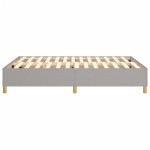 vidaXL Cadru de pat fără saltea, gri deschis, 140x190 cm, textil