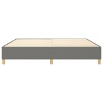 vidaXL Cadru de pat fără saltea, gri închis, 140x190 cm, textil