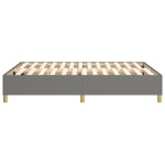vidaXL Cadru de pat fără saltea, gri închis, 140x190 cm, textil