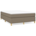 vidaXL Cadru de pat fără saltea, gri taupe, 140x190 cm, textil