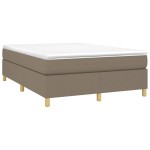 vidaXL Cadru de pat fără saltea, gri taupe, 140x190 cm, textil