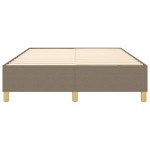vidaXL Cadru de pat fără saltea, gri taupe, 140x190 cm, textil