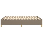vidaXL Cadru de pat fără saltea, gri taupe, 140x190 cm, textil