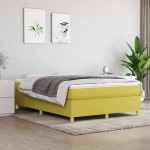 vidaXL Cadru de pat fără saltea, verde, 140x190 cm, textil vidaXL Cadru de pat fără saltea, verde, 140x190 cm, textil