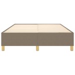 vidaXL Cadru de pat cu arcuri, gri taupe, 140x200 cm, textil