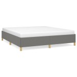 vidaXL Cadru de pat fără saltea, gri închis, 160x200 cm, textil