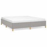vidaXL Cadru de pat fără saltea, gri deschis, 180x200 cm, textil