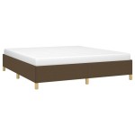 vidaXL Cadru de pat fără saltea, maro închis, 180x200 cm, textil vidaXL Cadru de pat fără saltea, maro închis, 180x200 cm, textil