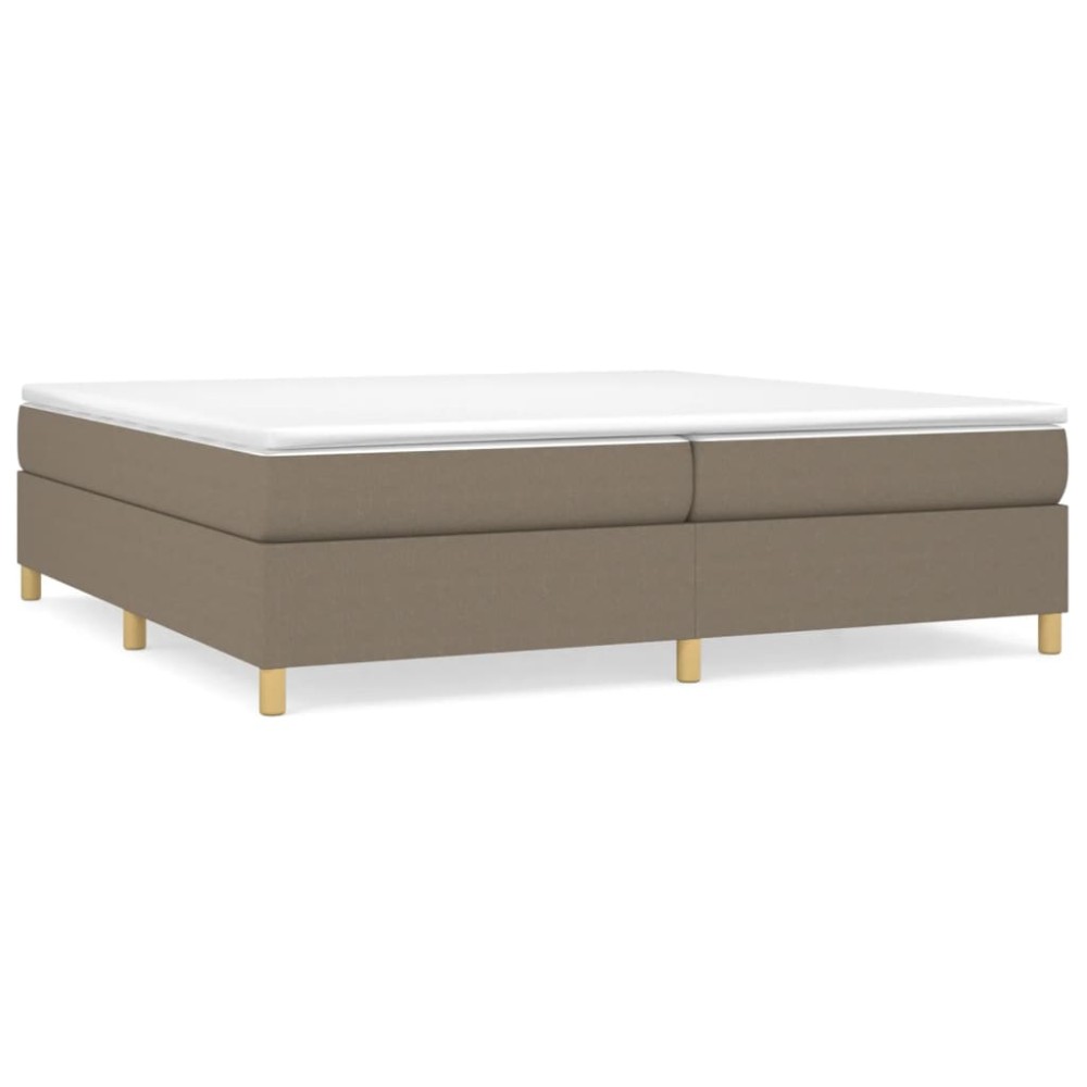vidaXL Cadru de pat fără saltea, gri taupe, 200x200 cm, textil