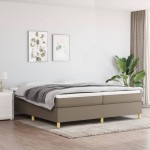 vidaXL Cadru de pat fără saltea, gri taupe, 200x200 cm, textil vidaXL Cadru de pat fără saltea, gri taupe, 200x200 cm, textil