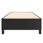 vidaXL Cadru de pat cu arcuri, negru, 80x200 cm, piele ecologică