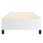 vidaXL Cadru de pat cu arcuri, alb, 80x200 cm, piele ecologică