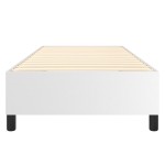 vidaXL Cadru de pat cu arcuri, alb, 90x200 cm, piele ecologică