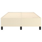 vidaXL Cadru de pat cu arcuri, crem, 120x200 cm, piele ecologică
