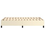 vidaXL Cadru de pat cu arcuri, crem, 120x200 cm, piele ecologică