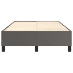 vidaXL Cadru de pat cu arcuri, gri, 120x200 cm, piele ecologică