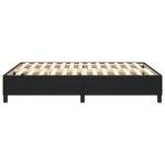 vidaXL Cadru de pat cu arcuri, negru, 140x190 cm, piele ecologică