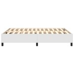 vidaXL Cadru de pat cu arcuri, alb, 140x200 cm, piele ecologică