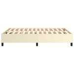 vidaXL Cadru de pat cu arcuri, crem, 140x200 cm, piele ecologică