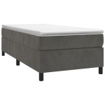 vidaXL Cadru de pat fără saltea, gri închis, 90x190 cm, catifea vidaXL Cadru de pat fără saltea, gri închis, 90x190 cm, catifea