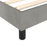 vidaXL Cadru de pat fără saltea, gri deschis, 90x200 cm, catifea