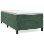 vidaXL Cadru de pat fără saltea, verde închis, 100x200 cm, catifea vidaXL Cadru de pat fără saltea, verde închis, 100x200 cm, catifea