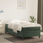vidaXL Cadru de pat fără saltea, verde închis, 100x200 cm, catifea vidaXL Cadru de pat fără saltea, verde închis, 100x200 cm, catifea
