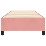 vidaXL Cadru de pat cu arcuri, roz, 100x200 cm, catifea
