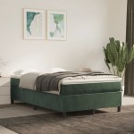 vidaXL Cadru de pat fără saltea, verde închis, 120x200 cm, catifea vidaXL Cadru de pat fără saltea, verde închis, 120x200 cm, catifea