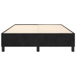 vidaXL Cadru de pat fără saltea, negru, 140x190 cm, catifea