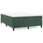 vidaXL Cadru de pat fără saltea, verde închis, 140x190 cm, catifea vidaXL Cadru de pat fără saltea, verde închis, 140x190 cm, catifea