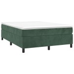 vidaXL Cadru de pat fără saltea, verde închis, 140x190 cm, catifea vidaXL Cadru de pat fără saltea, verde închis, 140x190 cm, catifea