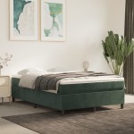 vidaXL Cadru de pat fără saltea, verde închis, 140x200 cm, catifea vidaXL Cadru de pat fără saltea, verde închis, 140x200 cm, catifea