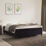 vidaXL Cadru de pat fără saltea, negru, 160x200 cm, catifea vidaXL Cadru de pat fără saltea, negru, 160x200 cm, catifea