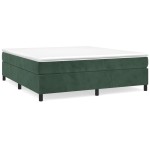 vidaXL Cadru de pat fără saltea, verde închis, 160x200 cm, catifea vidaXL Cadru de pat fără saltea, verde închis, 160x200 cm, catifea