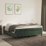 vidaXL Cadru de pat fără saltea, verde închis, 160x200 cm, catifea vidaXL Cadru de pat fără saltea, verde închis, 160x200 cm, catifea