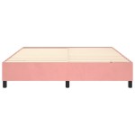 vidaXL Cadru de pat cu arcuri, roz, 160x200 cm, catifea