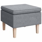 vidaXL Fotoliu balansoar cu taburet, gri deschis, material textil