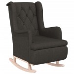 vidaXL Fotoliu balansoar cu taburet, gri închis, material textil vidaXL Fotoliu balansoar cu taburet, gri închis, material textil