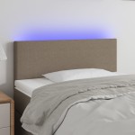 vidaXL Tăblie de pat cu LED, gri taupe, 100x5x78/88 cm, textil vidaXL Tăblie de pat cu LED, gri taupe, 100x5x78/88 cm, textil