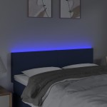 vidaXL Tăblie de pat cu LED, albastru, 144x5x78/88 cm, textil vidaXL Tăblie de pat cu LED, albastru, 144x5x78/88 cm, textil