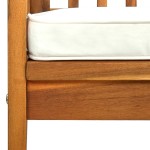 vidaXL Bancă de grădină cu pernă, 147 cm, lemn masiv de acacia